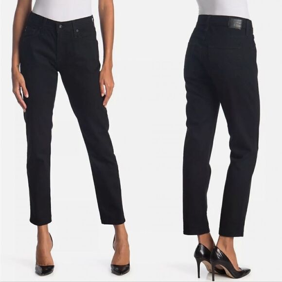 AG Adriano Goldschmied Black The Casey Relaxed Ankle Skinny Jeans $188 Size 23 - Picture 1 of 6
